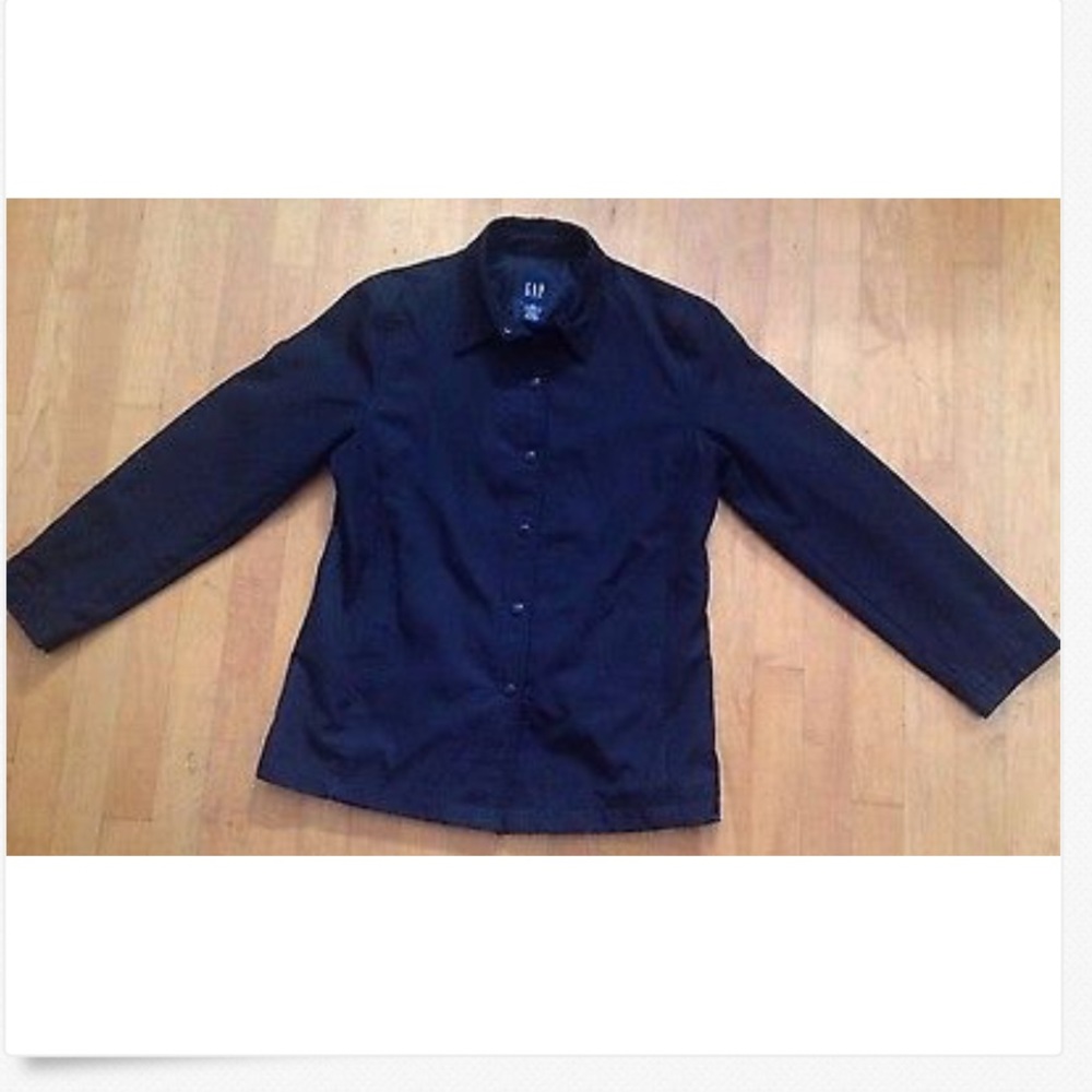 Gap Black Polyester All Weather  Coat Size Medium